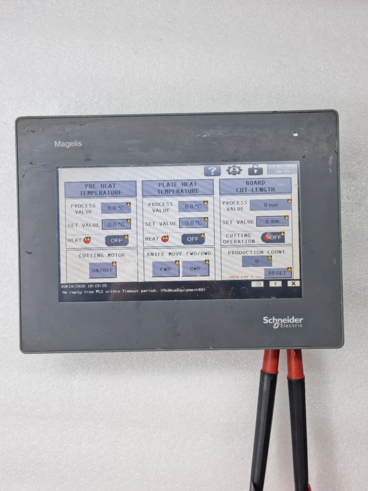 SCHNEIDER HMIGXU3512 TOUCH PANEL SCREEN 7" COLOR DC24V 9.2W (USED WORKING)